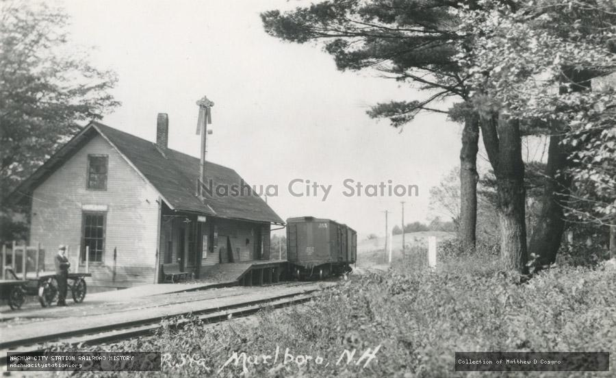 Postcard: Boston & Maine Railroad Station, Marlboro, New Hampshire